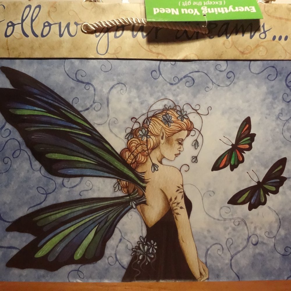 💥Jessica Galbreth "Follow Your Dreams" Medium Butterfly Fairy GiftBag